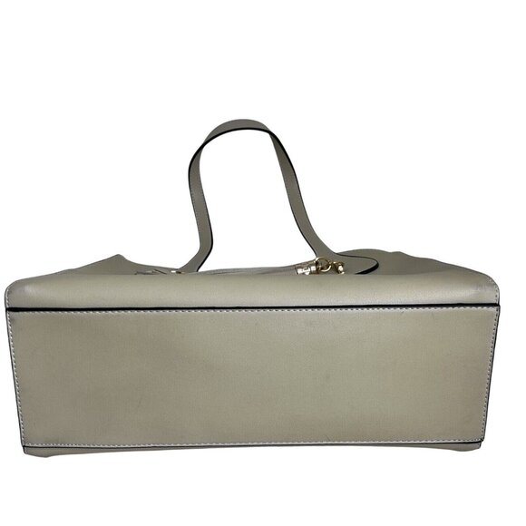 Miriade Cream Leather Tote Bag With Tassel Detail & Gold Hardware - Picture 6 of 6